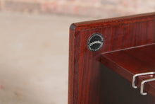 Load image into Gallery viewer, Danish Mid Century rosewood TV/Media stand on casters.
