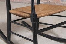 Load image into Gallery viewer, Danish Mid Century ladderback rocking chair.

