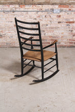 Load image into Gallery viewer, Danish Mid Century ladderback rocking chair.
