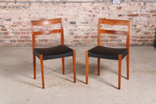 Load image into Gallery viewer, Set of 4 Mid Century Swedish teak dining chairs.
