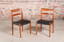 Load image into Gallery viewer, Set of 4 Mid Century Swedish teak dining chairs.

