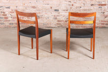 Load image into Gallery viewer, Set of 4 Mid Century Swedish teak dining chairs.

