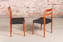 Load image into Gallery viewer, Set of 4 Mid Century Swedish teak dining chairs.
