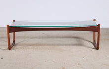 Load image into Gallery viewer, Mid Century coffee table with sculptural afromosia base.
