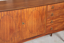 Load image into Gallery viewer, Mid Century Fiddleback Mahogany sideboard by John Herbert for Younger.
