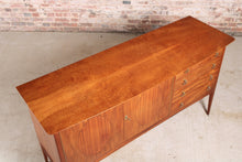 Load image into Gallery viewer, Mid Century Fiddleback Mahogany sideboard by John Herbert for Younger.
