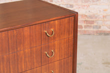 Load image into Gallery viewer, Mid Century G-plan Librenza tola and black chest of drawers.
