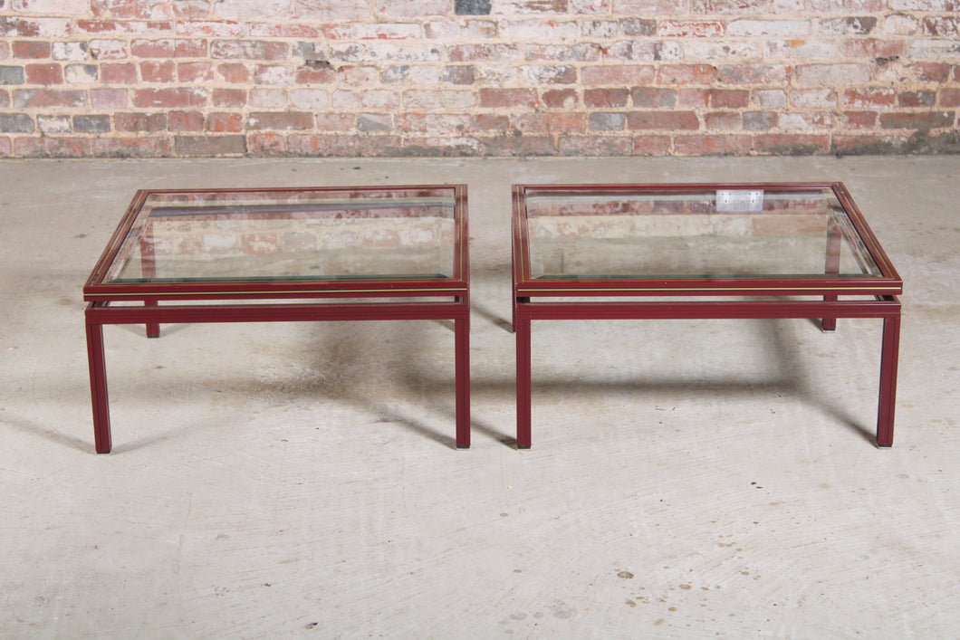 A pair of Pierre Vandel low coffee tables.