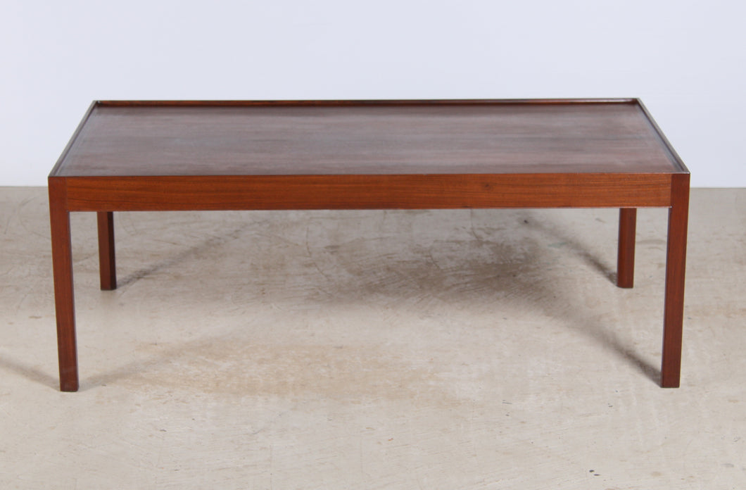 Large Mid Century afromosia coffee table by Mann, Germany.