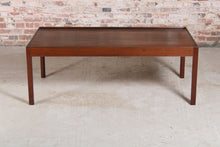 Load image into Gallery viewer, Large Mid Century afromosia coffee table by Mann, Germany.
