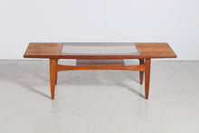 Load image into Gallery viewer, Mid Century G-plan Teak Coffee Table with Smoked Glass Top
