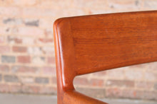 Load image into Gallery viewer, A pair of Danish Mid Century teak carver dining chairs by Johannes Nørgaard for the Nørgaards Møbelfabrik, circa 1960s.
