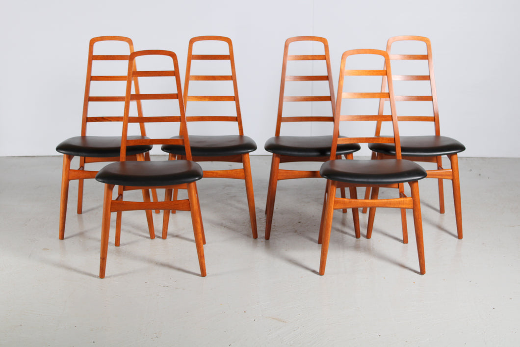 Set of 6 Danish Mid Century teak dining chairs by Art Furn