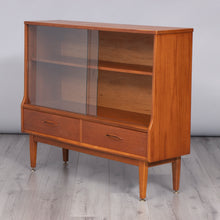 Load image into Gallery viewer, Midcentury Teak Bookcase with Sliding Glass Doors by Jentique c.1960
