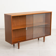 Load image into Gallery viewer, Midcentury Teak Bookcase with Sliding Glass Doors by Avalon c.1960
