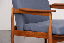 Load image into Gallery viewer, Newly Reupholstered Midcentury Reclining Teak Armchair by Guy Rogers c.1960
