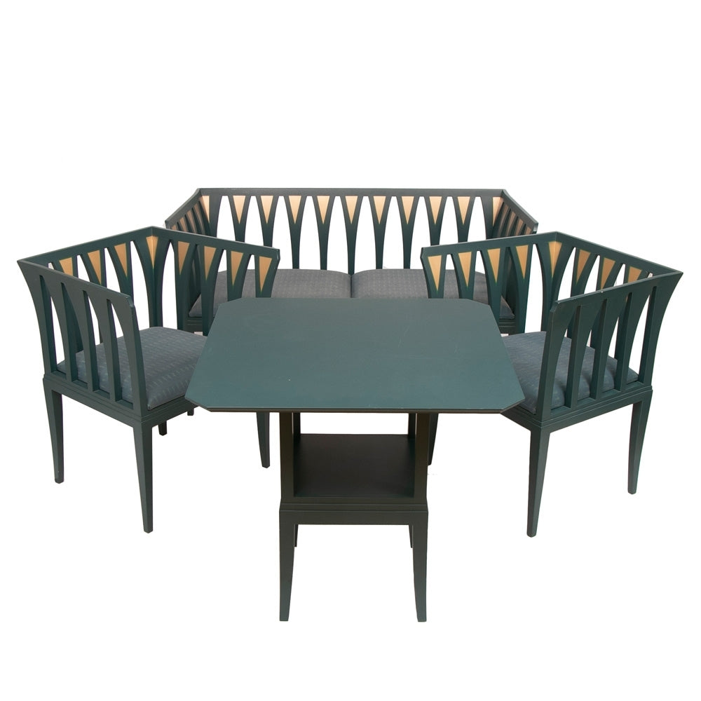 Art Deco 'Blue' Living Room Suite by Eliel Saarinen, for Adelta Oy, Finland c.1983