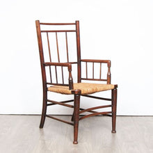 Load image into Gallery viewer, Arts and Crafts Carver Chair with Rush Seat c.1930

