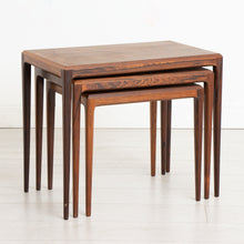 Load image into Gallery viewer, Danish Midcentury Rosewood Nest of Tables by Johannes Andersen for Silkeborg, c.1960

