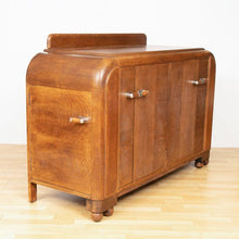 Load image into Gallery viewer, English Art Deco Solid Oak Drinks Cabinet by E Gomme c.1930
