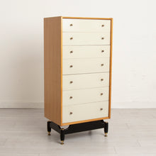 Load image into Gallery viewer, Midcentury G Plan Librenza Oak Chest of Drawers with Painted Front c.1960
