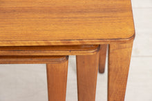 Load image into Gallery viewer, Midcentury Gordon Russell Walnut Nest of Three Tables c.1960
