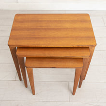 Load image into Gallery viewer, Midcentury Gordon Russell Walnut Nest of Three Tables c.1960

