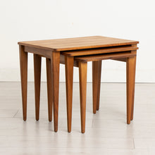 Load image into Gallery viewer, Midcentury Gordon Russell Walnut Nest of Three Tables c.1960
