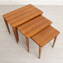 Load image into Gallery viewer, Midcentury Gordon Russell Walnut Nest of Three Tables c.1960
