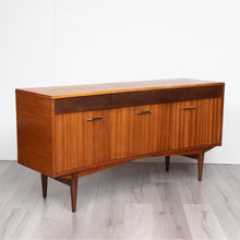 Load image into Gallery viewer, Midcentury Sideboard with Curved Front by Elliots of Newbury, Stamped 1968
