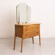 Load image into Gallery viewer, Midcentury Teak Dresser with 2 Drawers &amp; Mirror c.1960s
