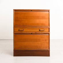 Load image into Gallery viewer, Midcentury Teak Filing Cabinet with Tambour Doors c.1960

