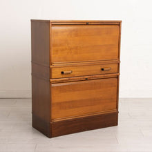 Load image into Gallery viewer, Midcentury Teak Filing Cabinet with Tambour Doors c.1960
