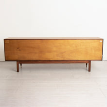 Load image into Gallery viewer, Midcentury Teak &amp; Flamed Mahogany Sideboard with Brass Handles by Greaves &amp; Thomas c.1960
