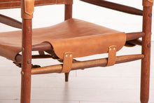 Load image into Gallery viewer, Reupholstered Midcentury Teak Safari Chair
