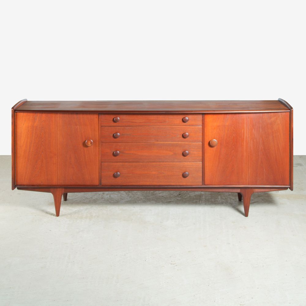 Mid Century solid afromosia sideboard by A. Younger Ltd, England, circa 1960s