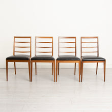 Load image into Gallery viewer, Set of 4 Reupholstered Midcentury Teak Dining Chairs by McIntosh
