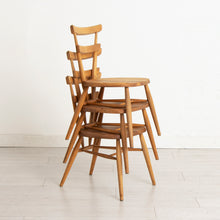 Load image into Gallery viewer, Set of 3 Ercol Blue Dot Stacking Chairs c.1960
