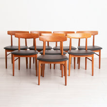 Load image into Gallery viewer, Set of 8 Danish Teak Dining Chairs by Dyrlund c.1970
